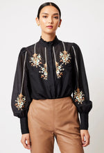 Load image into Gallery viewer, Florence Cotton Silk Embroidered Shirt

