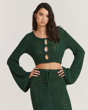 Load image into Gallery viewer, Nevis Maxi Skirt - Green Crochet
