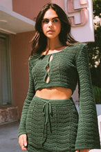 Load image into Gallery viewer, Nevis Maxi Skirt - Green Crochet

