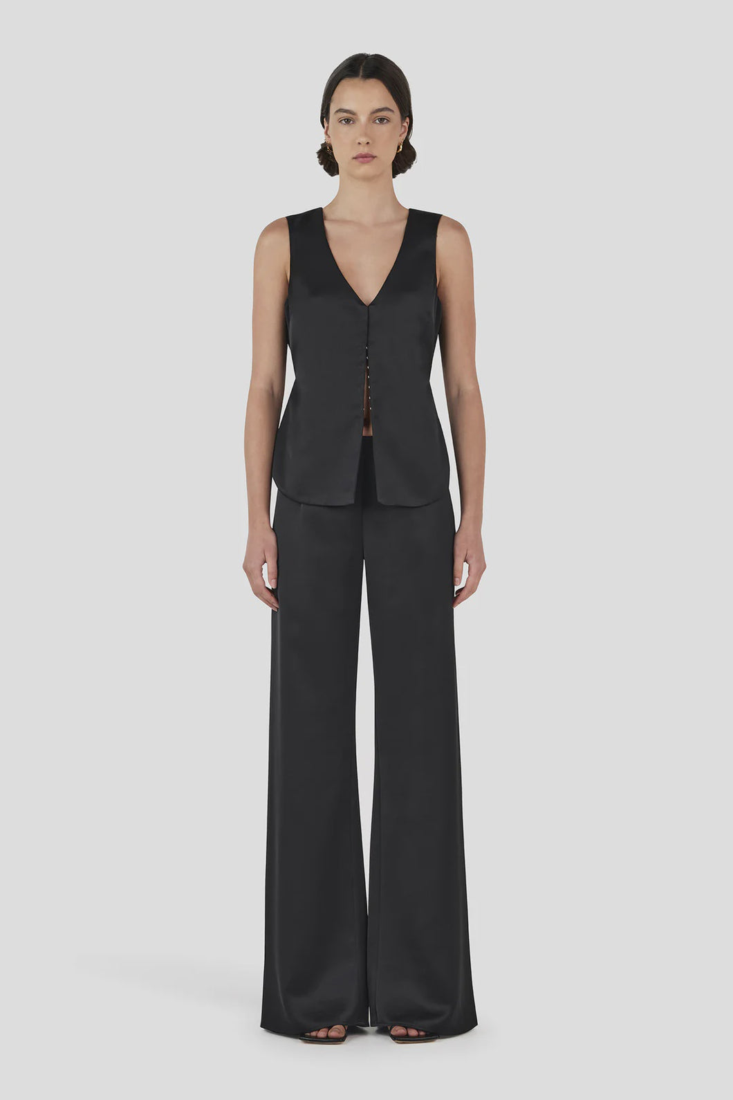 Lane Satin Pant - Black