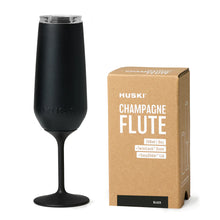 Load image into Gallery viewer, Champagne Flute - Black Huski 240mls
