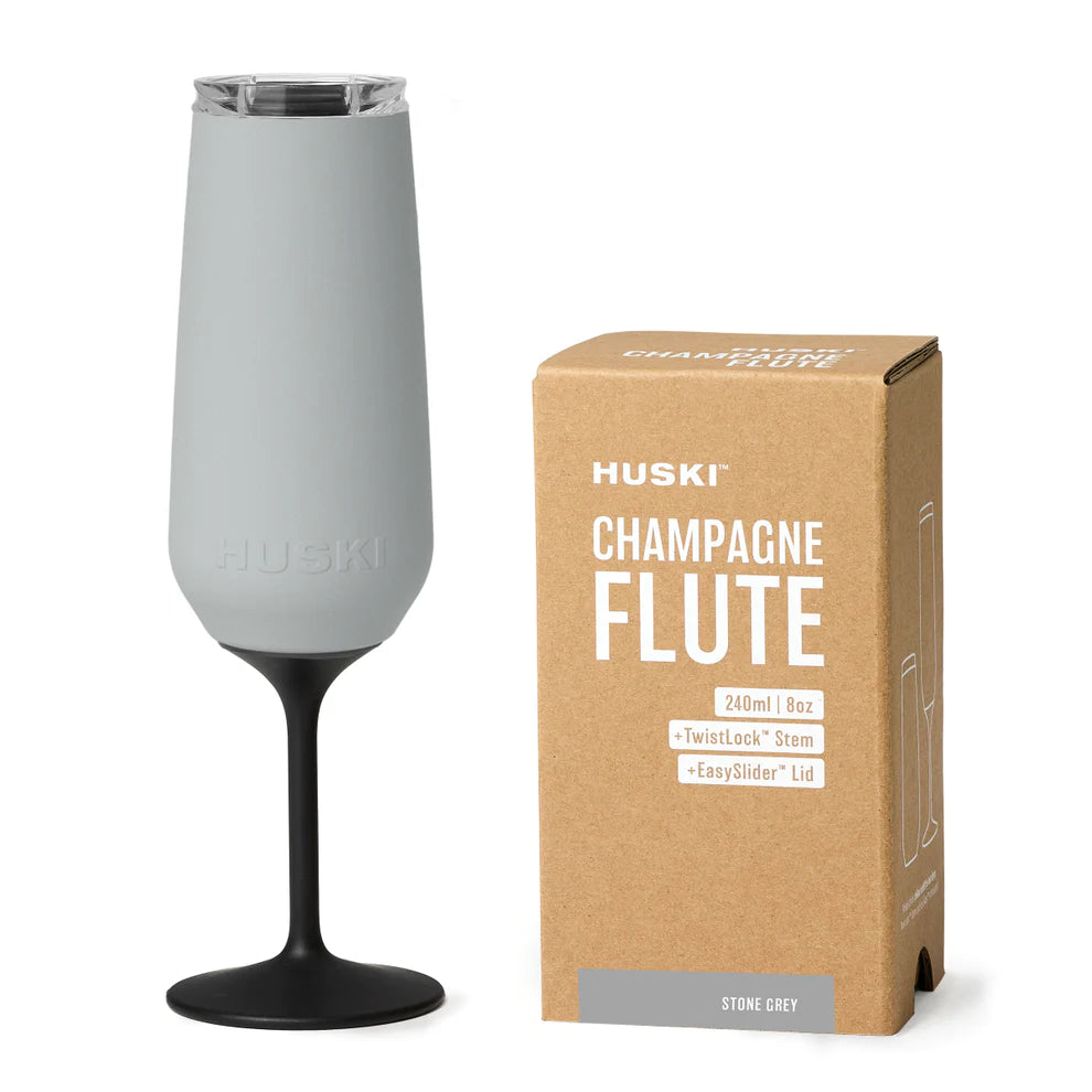 Champagne Flute - Stone Grey Huski 240ml