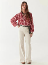 Load image into Gallery viewer, Leandra Blouse - Flamingo Grooves
