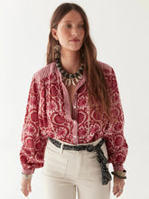 Load image into Gallery viewer, Leandra Blouse - Flamingo Grooves
