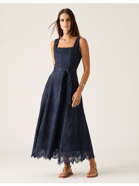 Mariana Embroidery Midi Dress