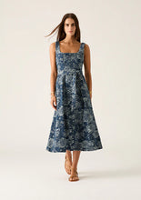 Load image into Gallery viewer, Tatiana Print Denim Midi Dress
