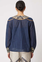 Load image into Gallery viewer, Serena Silk/Cotton Blouse - Nomad Mosaic
