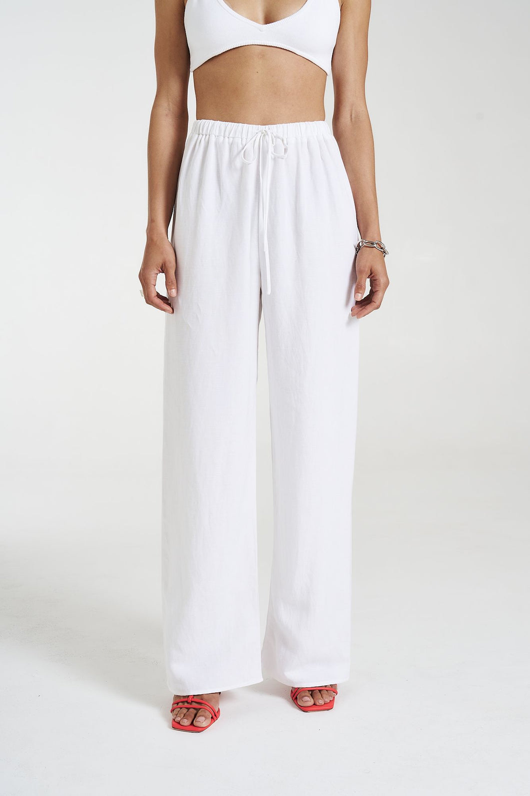 Elastic Pants - Angelic White