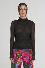 Load image into Gallery viewer, LS Ruched High Neck Top - Midnight

