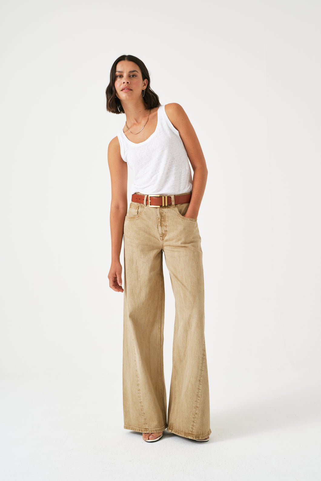 Gracie Twisted Jean - Desert Sand