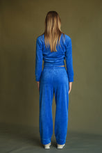 Load image into Gallery viewer, Velour Straight Leg Pant Alpine Blue
