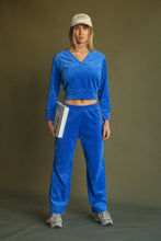 Load image into Gallery viewer, Velour Straight Leg Pant Alpine Blue
