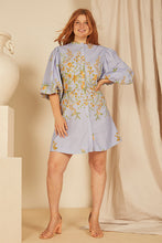 Load image into Gallery viewer, Zinnia Band Collar Mini Dress - Periwinkle
