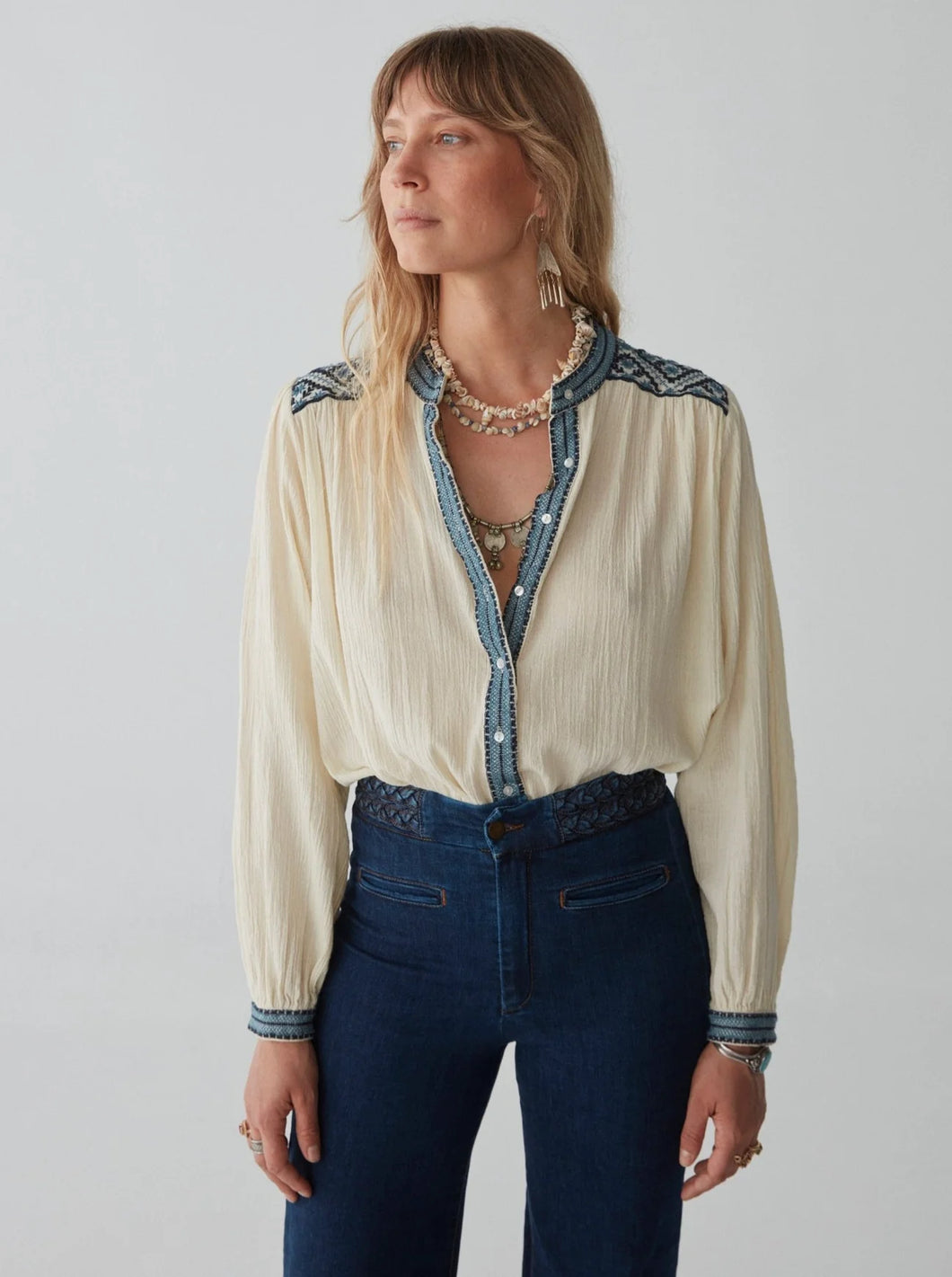 Beth Blouse - Sapphire.