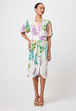 Load image into Gallery viewer, Carlyle Embroidered Linen Viscose Dress in Wisteria Alba
