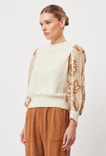 Load image into Gallery viewer, Coba Cotton Linen Knit Sweater in Bone
