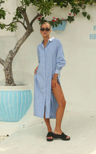 Load image into Gallery viewer, Saint Germain Shirt Dress Pacific
