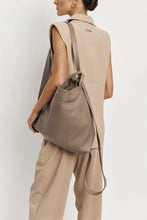 Load image into Gallery viewer, Bella Taupe 2-in-1 Convertible Backpack Tote
