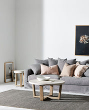 Load image into Gallery viewer, Christophe Linen Cushion - Blush Stripe 50cm x 50cm
