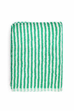 Load image into Gallery viewer, Turkish Cotton Bath Mat - Green Stripe
