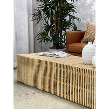 Load image into Gallery viewer, Zara | Coffee Table Rattan Natural, 40cm (H) x 180cm (W) x 60cm (D)
