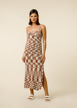 Load image into Gallery viewer, Keira Knitted Dress Crochet Mocha
