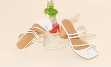 Load image into Gallery viewer, Taormina White Toe Strap Sandal
