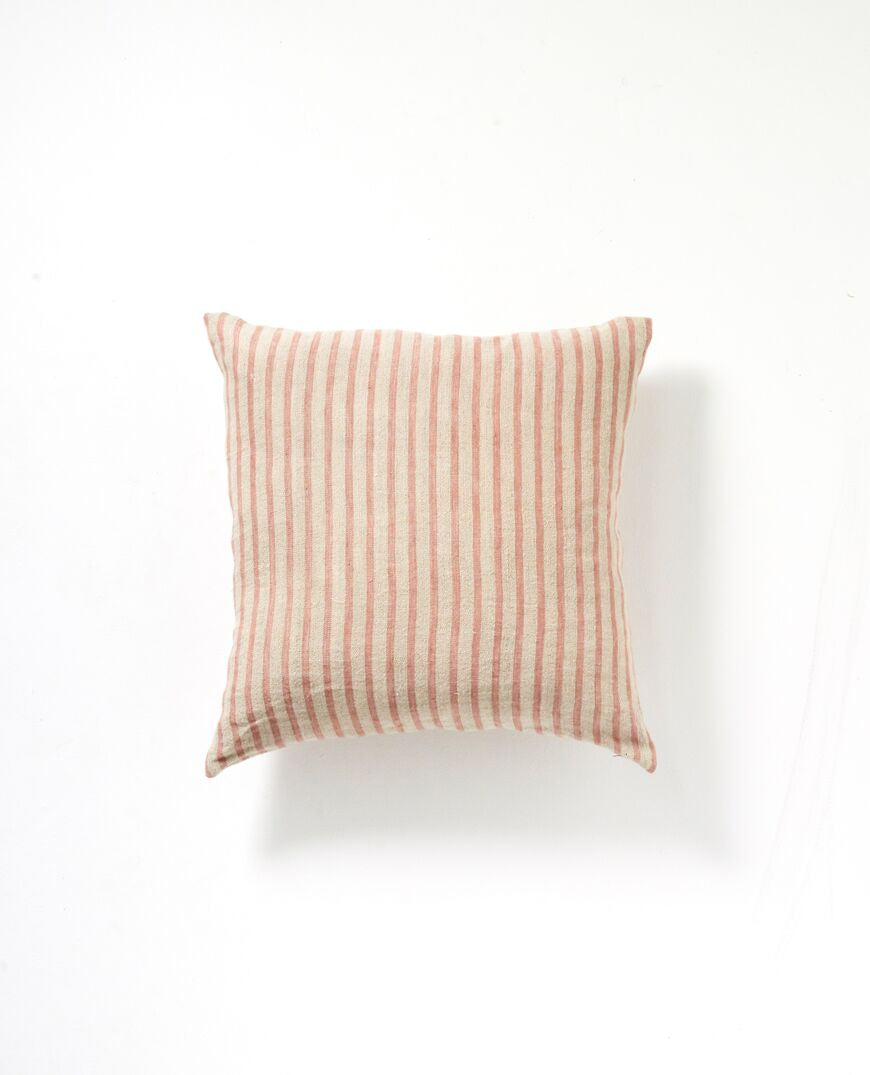 Christophe Linen Cushion - Blush Stripe 50cm x 50cm